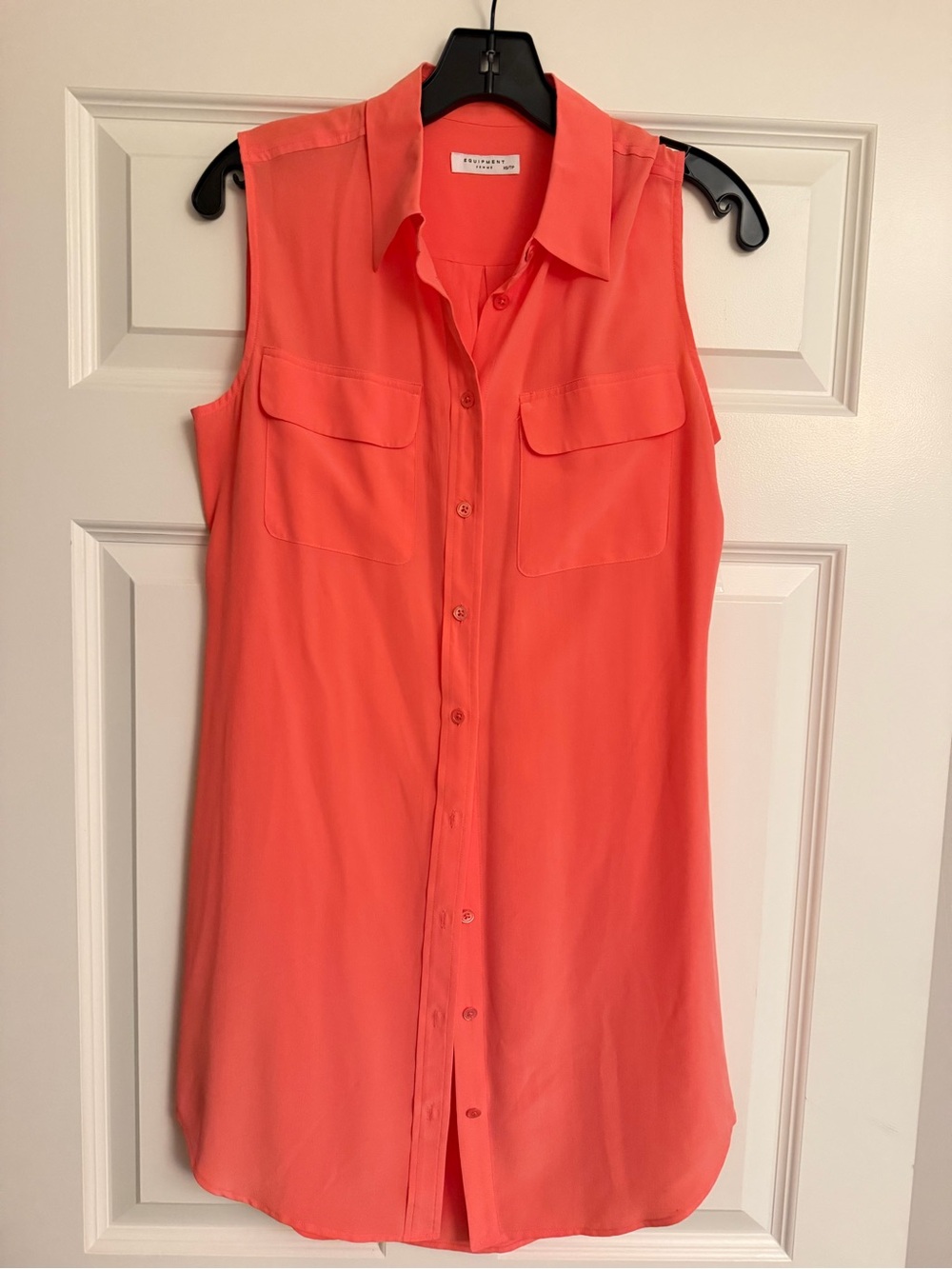 Equipment Sleeveless Signature Drees Tunic in Coral NWT